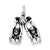 Sterling Silver Antiqued Volleyball Player Charm hide-image
