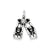 Antiqued Volleyball Player Charm in Sterling Silver
