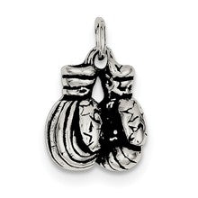 Sterling Silver Antiqued Boxing Gloves Charm hide-image