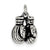 Sterling Silver Antiqued Boxing Gloves Charm hide-image