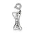 Sterling Silver CZ Dog Bone Top Dog Charm hide-image