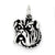 Sterling Silver Antiqued Bull Dog Charm hide-image