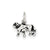 Antiqued Dog Charm in Sterling Silver
