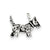 Antiqued Dog Charm in Sterling Silver