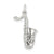 Saxophone Charm in Sterling Silver