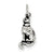 Sterling Silver Antiqued Cat Charm hide-image