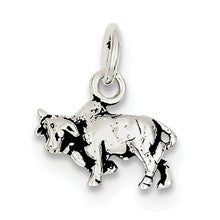 Sterling Silver Antiqued Bull Charm hide-image