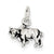 Sterling Silver Antiqued Bull Charm hide-image