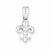 Sterling Silver Rhodium Plated Fleur de lis Pendant, Pendants for Necklace