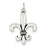 Sterling Silver Antiqued Fleur De Lis Charm hide-image