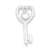 Sterling Silver CZ Open Key Pendant, Pendants for Necklace