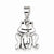 Sterling Silver Frog Pendant, Pendants for Necklace