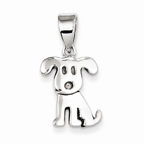 Sterling Silver Puppy Dog Pendant, Pendants for Necklace
