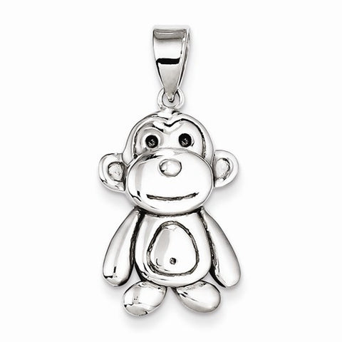 Sterling Silver Monkey Pendant, Pendants for Necklace