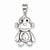 Sterling Silver Monkey Pendant, Pendants for Necklace