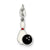 Polished Enamel Bowling Charm in Sterling Silver