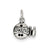 Antiqued Bowling Ball and Pins Charm in Sterling Silver