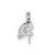 Ballerina with Shoe Charm in Sterling Silver