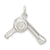 Hair Dryer Charm in Sterling Silver