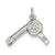 Hair Dryer Charm in Sterling Silver