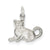 Cat Charm in Sterling Silver