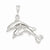 Sterling Silver Dolphins Pendant, Pendants for Necklace