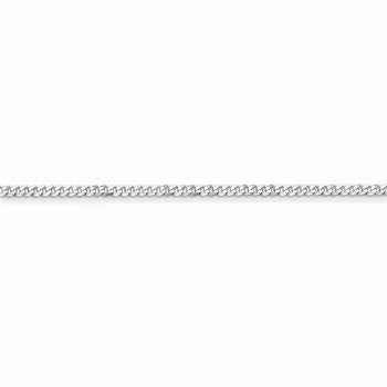 Sterling Silver Rhodium Plated Curb Chain