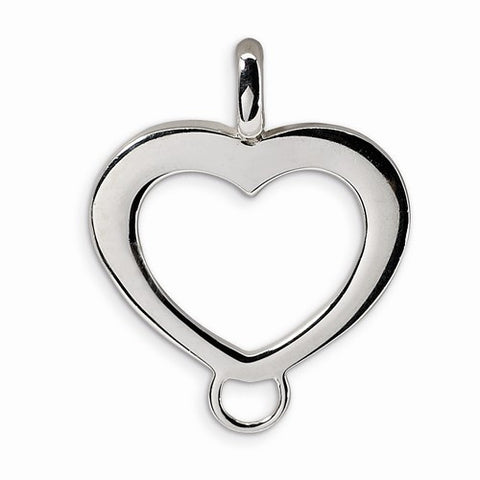 Amore La Vita Sterling Silver Heart Shaped Charm