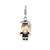 Enamel Grad Boy Charm in Sterling Silver