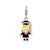 Enamel Grad Girl Charm in Sterling Silver