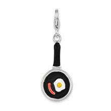 Amore La Vita Sterling Silver Enamel Frying Pan w/ Food Charm hide-image