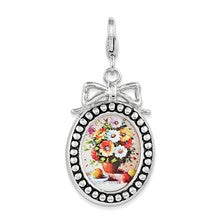 Amore La Vita Sterling Silver Framed Bouquet Of Flowers Charm hide-image