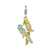 Enamel Swarovski Elements Love Birds Charm in Sterling Silver