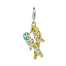 Amore La Vita Sterling Silver Enamel Swarovski Elements Love Birds Charm hide-image