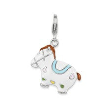 Amore La Vita Sterling Silver and Enamel Horse Charm hide-image