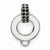 Amore La Vita Sterling Silver Black and White CZ Charm