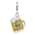 Enameled BEER Mug Charm in Sterling Silver