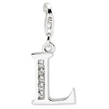 Amore La Vita Sterling Silver CZ Letter L Charm hide-image