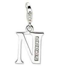 Amore La Vita Sterling Silver CZ Letter N Charm hide-image