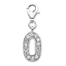 Amore La Vita Sterling Silver CZ Number 0 Charm hide-image
