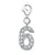 Amore La Vita Sterling Silver CZ Number 6 Charm hide-image