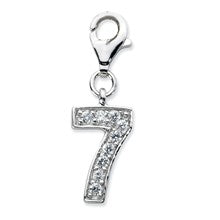 Amore La Vita Sterling Silver CZ Number 7 Charm hide-image