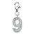 Amore La Vita Sterling Silver CZ Number 9 Charm hide-image