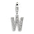 Amore La Vita Sterling Silver CZ Letter W Charm hide-image