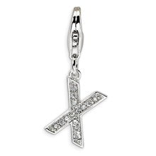 Amore La Vita Sterling Silver CZ Letter X Charm hide-image