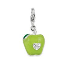 Amore La Vita Sterling Silver Rhodium 3-D Enameled Apple Charm hide-image