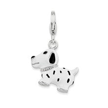 Amore La Vita Sterling Silver 3-D Enameled Dalmation Dog Charm hide-image