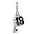 Amore La Vita Sterling Silver 3-D Enameled 18 and Key Charm hide-image