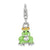 Amore La Vita Sterling Silver Enameled Gold-Plated Frog W/ Crown Charm hide-image