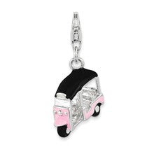 Amore La Vita Sterling Silver Enameled 3-D Golf Cart Charm hide-image